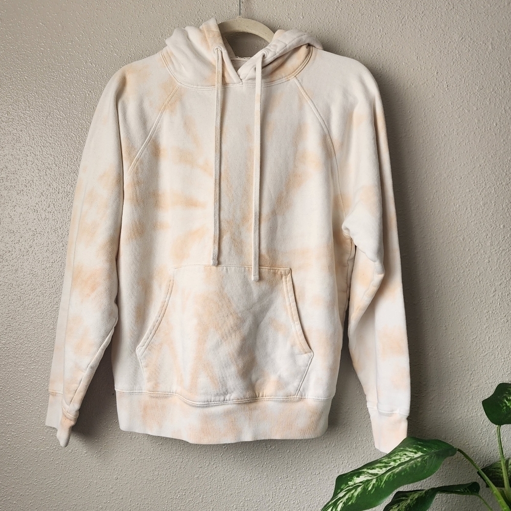 Reformation Jean Tanner Peach Tie Dye Hoodie Casual Chic Lounge Basics S